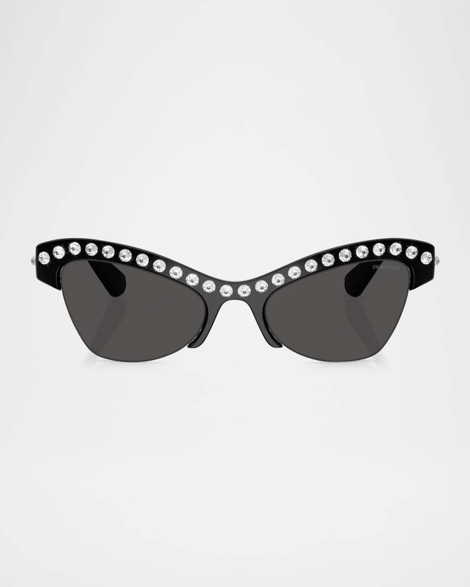 SK6043 Crystal Butterfly Acetate Sunglasses
